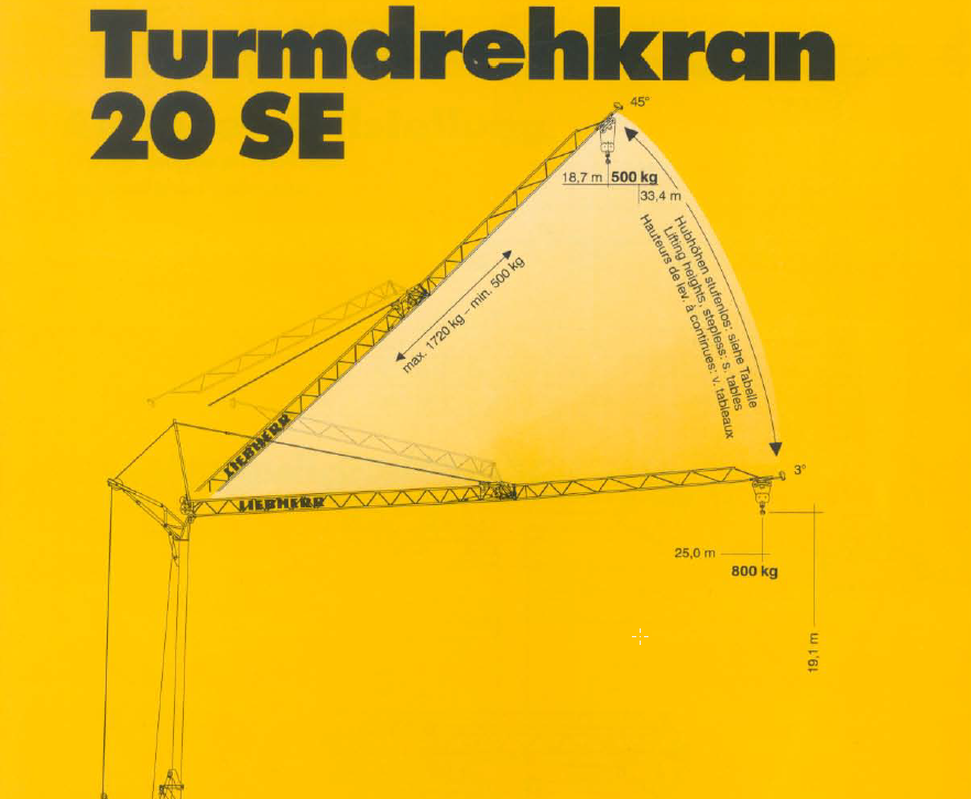ATTRAKTIVES ANGEBOT: 2 Liebherr Turmkrane 20 SE inkl. Zubehör – Komplettpaket